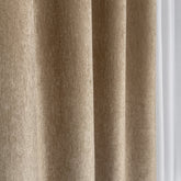 VALENZA Blackout Curtains – Custom Chenille Drapes with Built-In Light Block – Beige